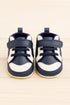 Navy Blue & White Baby Sneaker with Velcro Strap